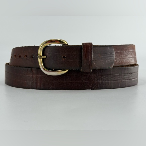 Vintage Other - Vintage Men’s Brown Leather Belt 42